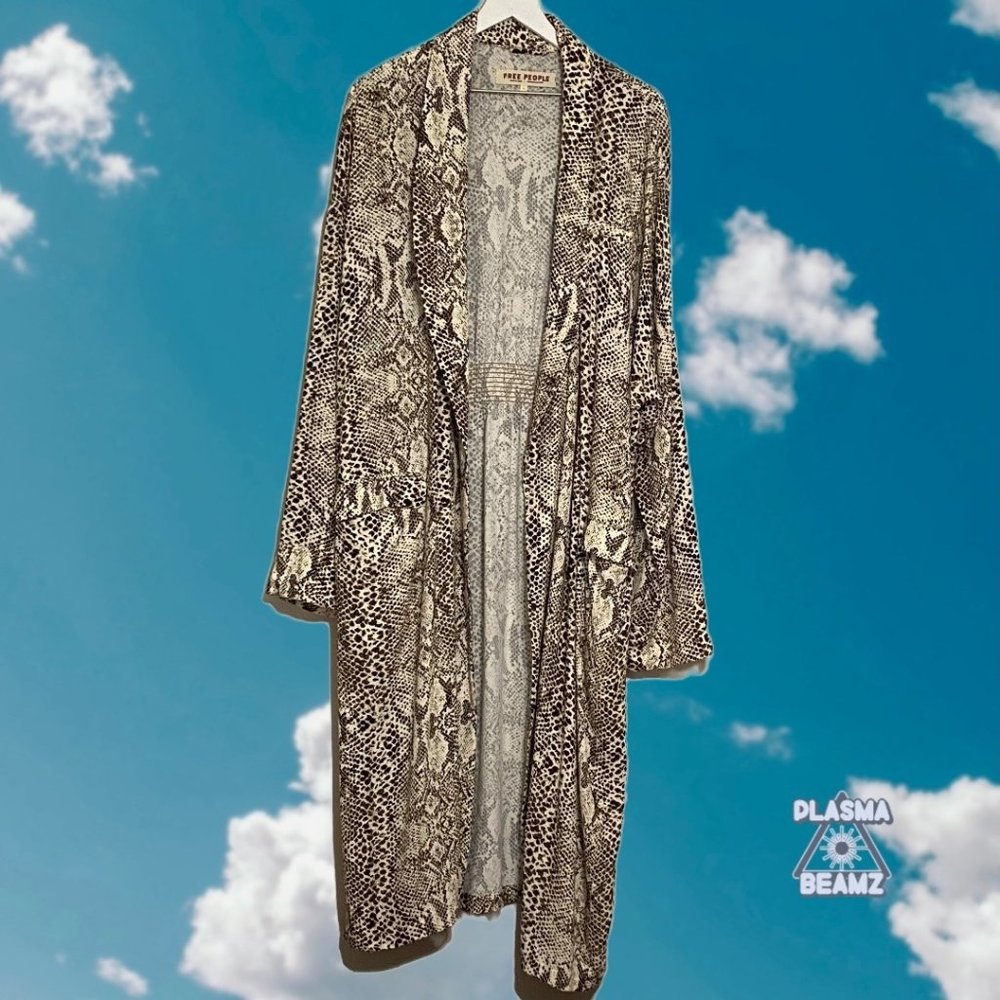 Free People Oversize Snake Print Duster L